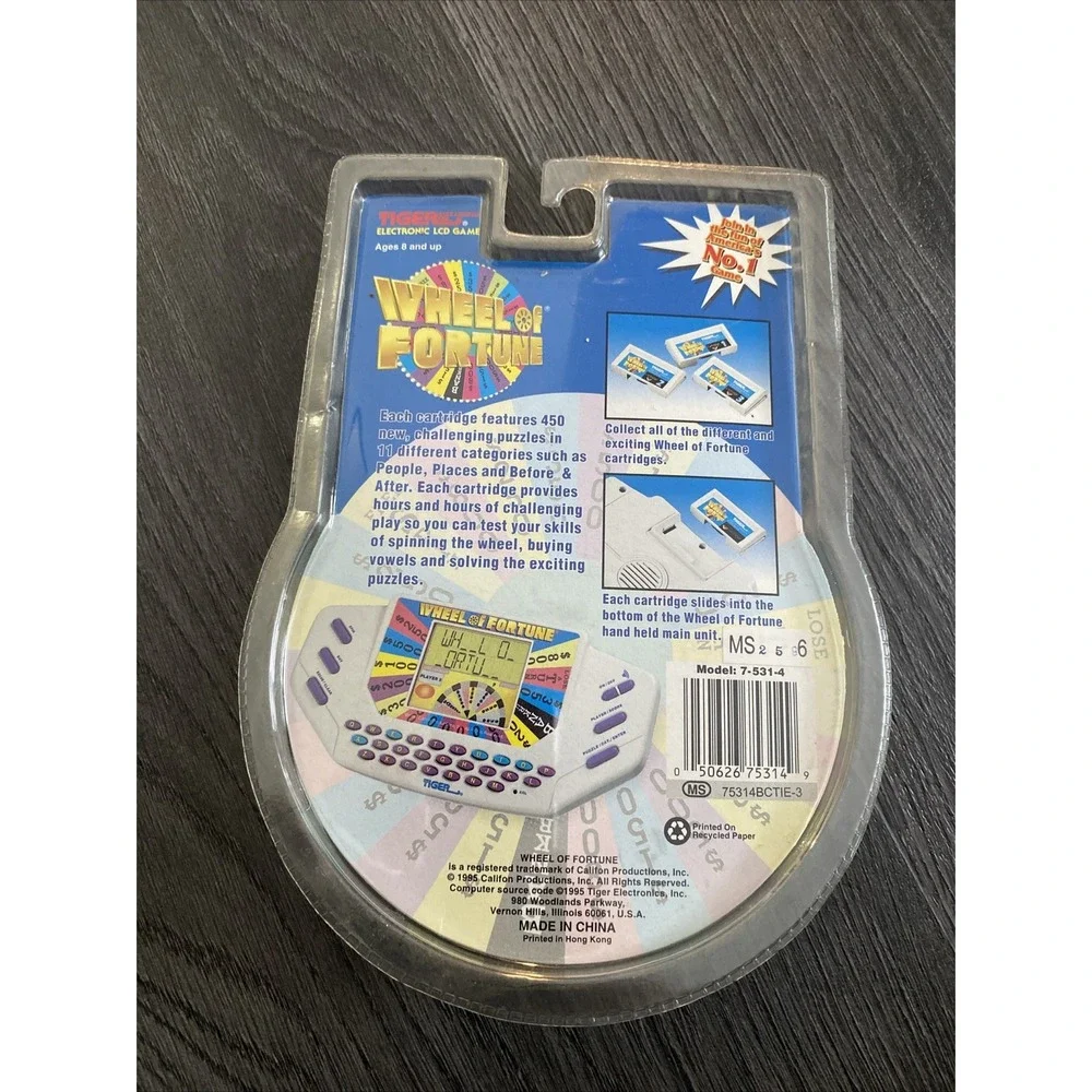 Tiger 1999 Wheel of Fortune Game Cartridge #4 Electronic Handheld New in Package